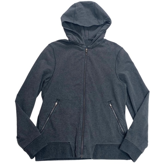 LULULEMON Cross Cut Zip up Hoodie in Heathered Black - Picture 7 of 10